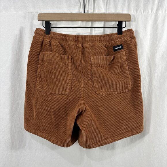 RSQ Corduroy Copper Drawstring Pull On Shorts Mens Size XS Pockets Fall Casual - Picture 2 of 8